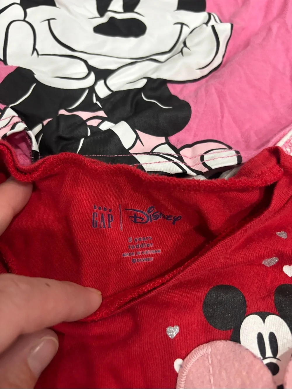 Lot of Toddler Girl Minnie Mouse Shirt Bundle 3T Gap Disney short sleeve tee